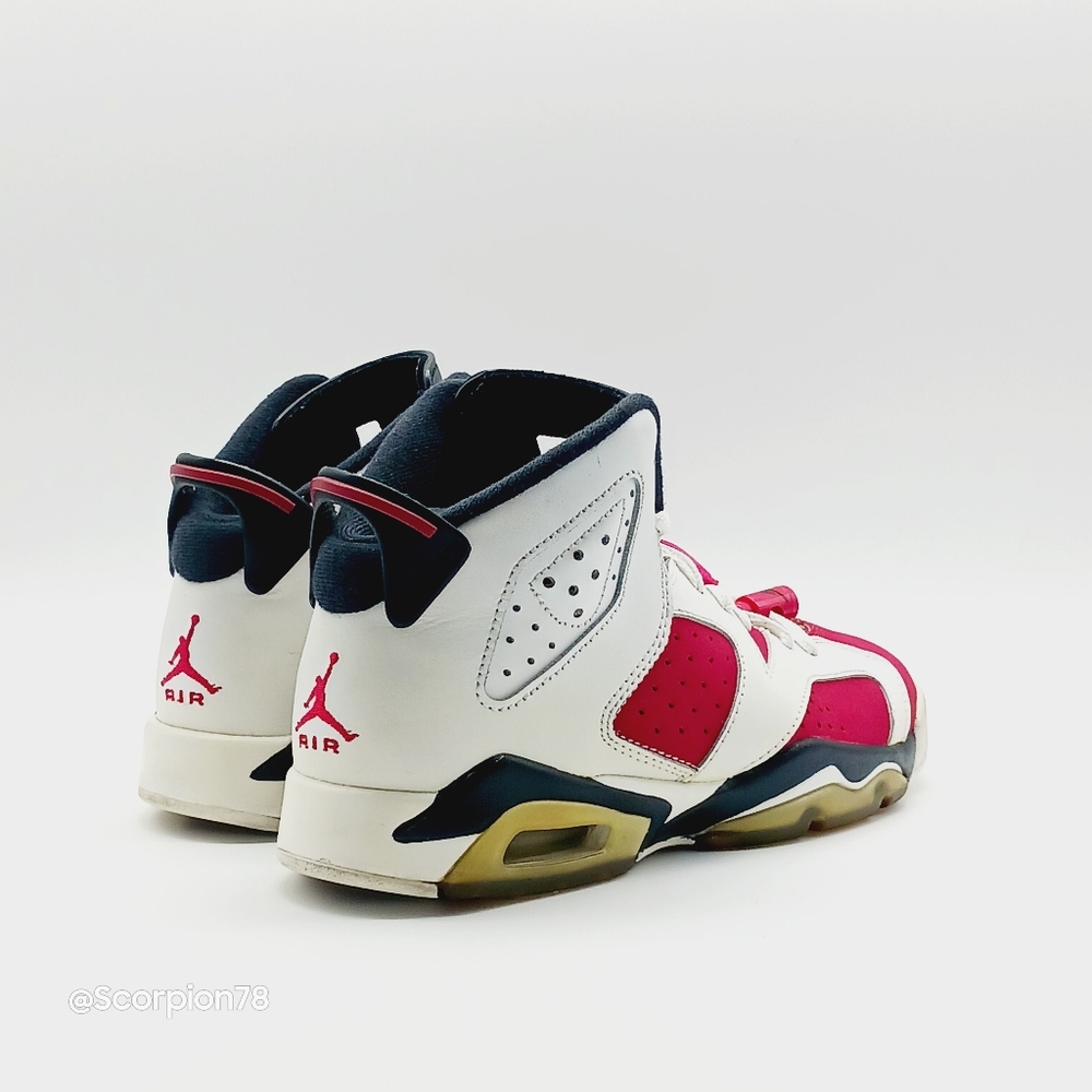 Jordan 6 Retro "Carmine" 2014 Basketball Shoes Size 4.5 Youth/6 Women - Picture 12 of 13